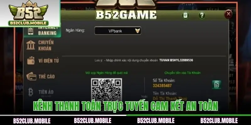 Kênh thanh toán trực tuyến cam kết an toàn